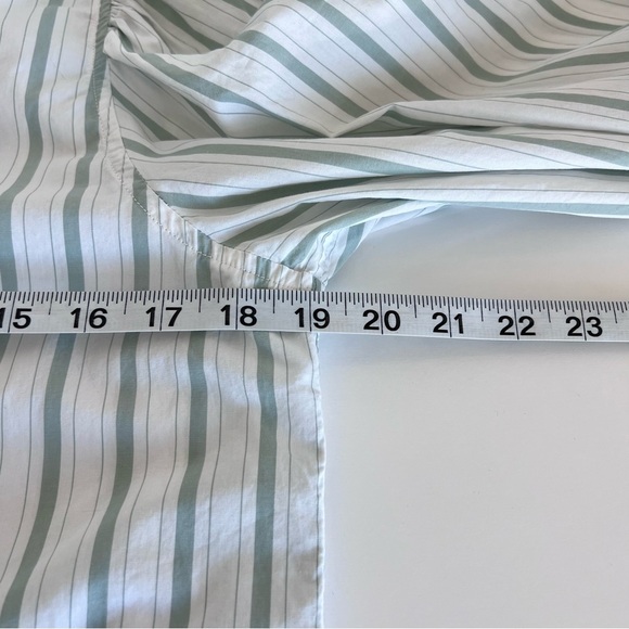 J. Crew Women’s Classic-fit Collarless Puff-sleeve Shirt in Stripe - Picture 9 of 11